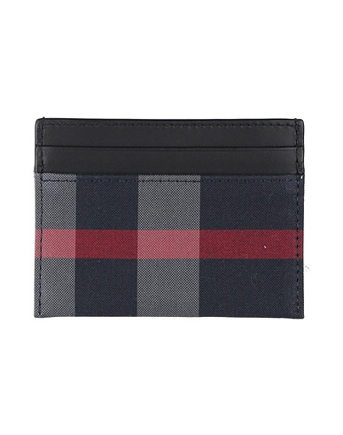 BURBERRY Petite maroquinerie Bleu marine 100% Coton, Cuir de bovin