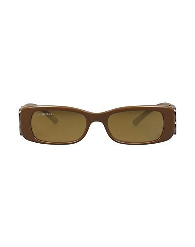 BALENCIAGA Sunglasses Khaki Plastic, Metal, Glass