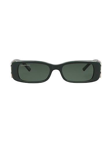 BALENCIAGA Sunglasses Dark green Plastic, Metal, Glass