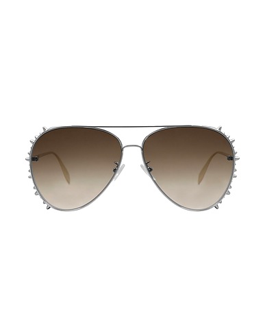 MCQUEEN Sunglasses Platinum Metal, Glass