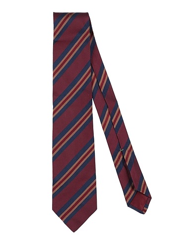 LUIGI BORRELLI NAPOLI Ties and bow ties Burgundy 100% Silk