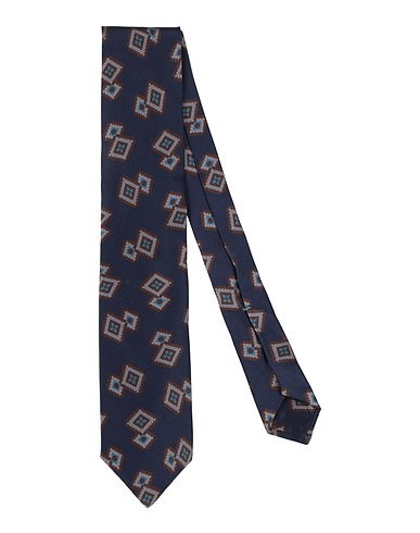 LUIGI BORRELLI NAPOLI Cravatte e papillon Blu notte 100% Seta