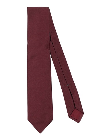 LUIGI BORRELLI NAPOLI Ties and bow ties Burgundy 100% Silk