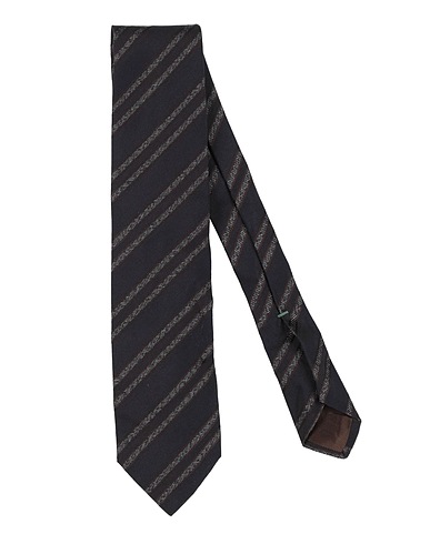LUIGI BORRELLI NAPOLI Ties and bow ties Dark brown 60% Silk, 40% Wool