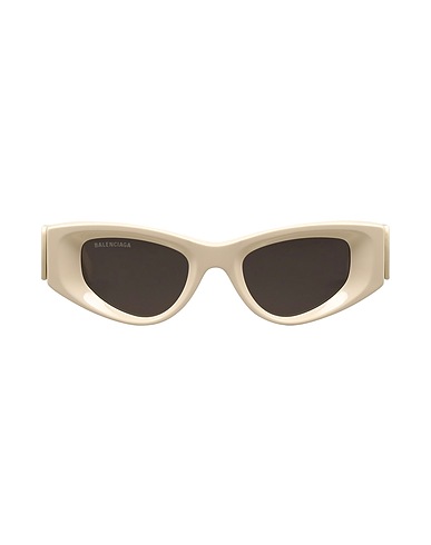 BALENCIAGA Sunglasses Beige Plastic