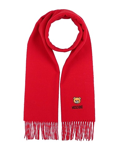 MOSCHINO Scarves and foulards Red 100% Merino Wool