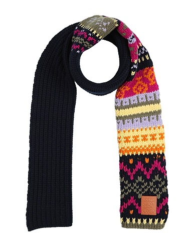 LOEWE Scarves and foulards Navy blue 100% Wool