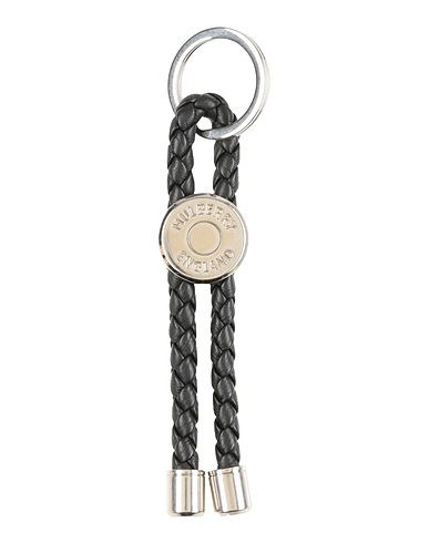 MULBERRY Schlüsselanhänger Schwarz Leder, Messing