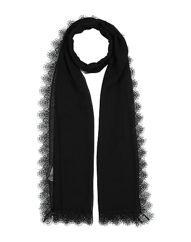ALBERTA FERRETTI Scarves and foulards Black 100% Silk, Polyamide