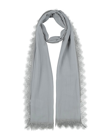 ALBERTA FERRETTI Scarves and foulards Grey 100% Silk, Polyamide