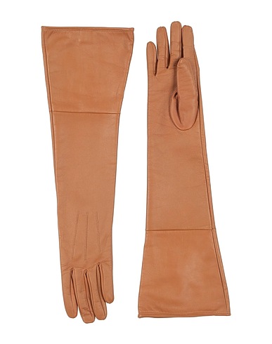 ELISABETTA FRANCHI Gloves Camel 100% Ovine leather