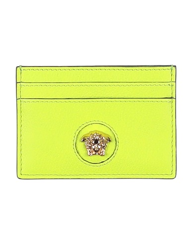 VERSACE Small Leather Goods Lime green Calfskin