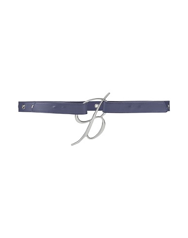BLUMARINE Thin belt Purple 100% Cow leather, Zamak, Brass