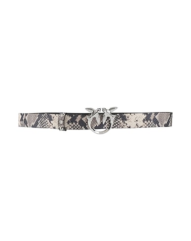 PINKO Regular belt Grey Leather