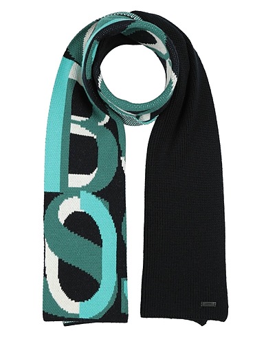 BOSS HUGO BOSS Scarves and foulards Turquoise 49% Acrylic, 48% Virgin Wool, 3% Polyester