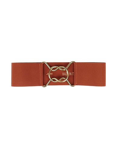 MERCI ITALIA High-waist belt Brown Textile fibres