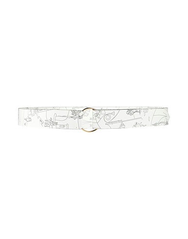 PUCCI Regular belt White 100% Calf hair