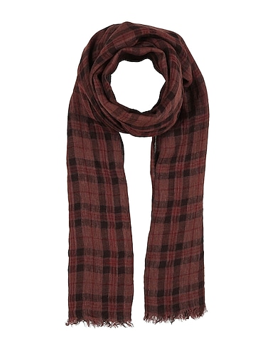 BRUNELLO CUCINELLI Scarves and foulards Brown 70% Linen, 17% Cashmere, 13% Silk