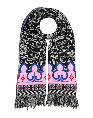 AKEP Scarves and foulards Black 50% Polyamide, 25% Merino Wool, 25% Acrylic