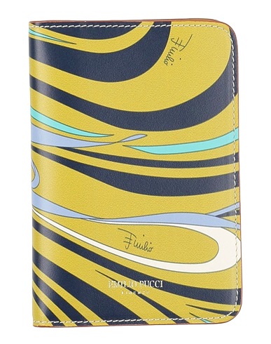 PUCCI Document holder Military green Leather
