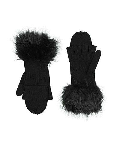 ARMANI EXCHANGE Gloves Black 85% Acrylic, 15% Wool, Modacrylic, Polyester, Elastane