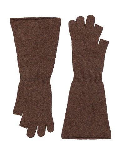 RICK OWENS Gloves Brown 48% Alpaca wool, 30% Polyamide, 20% Wool, 2% Elastane