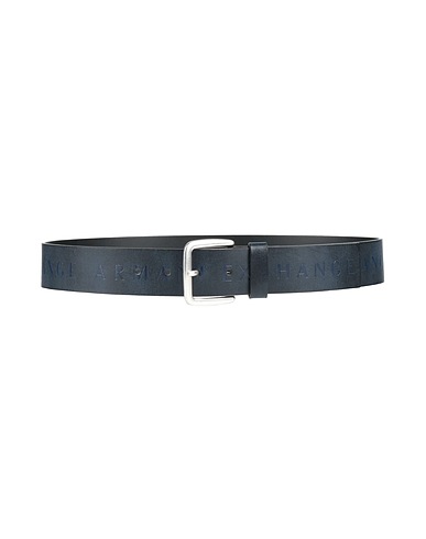 ARMANI EXCHANGE Leather belt Midnight blue 100% Cow leather