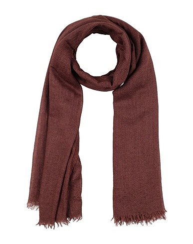 RICK OWENS Scarves and foulards Chocolate brown 41% Virgin Wool, 30% Silk, 29% Cashmere