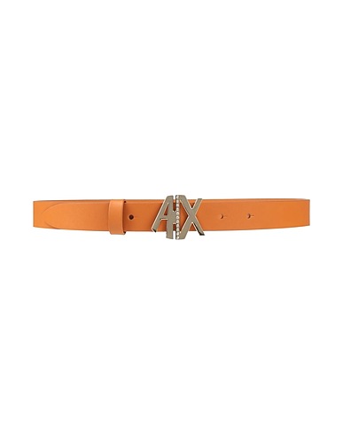 ARMANI EXCHANGE Regular belt Tan 100% Leather