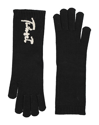 TWINSET Gloves Black 50% Viscose, 28% Polyester, 22% Polyamide