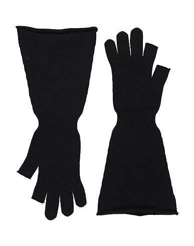 RICK OWENS Gloves Black 100% Virgin Wool