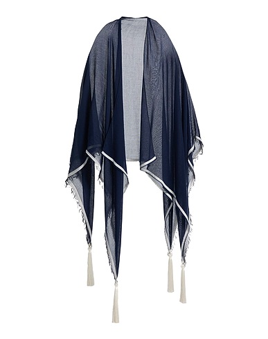 CHLOÉ Scarves and foulards Midnight blue 49% Cotton, 48% Modal, 2% Acrylic, 1% Polyester
