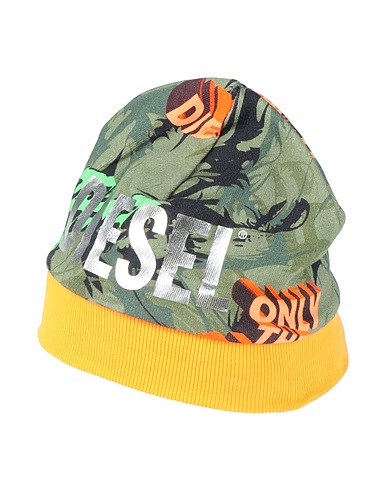 DIESEL Hat Military green 100% Cotton