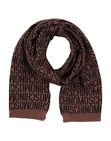 MOSCHINO Scarves and foulards COUTURE Chocolate brown 50% Wool, 50% Viscose