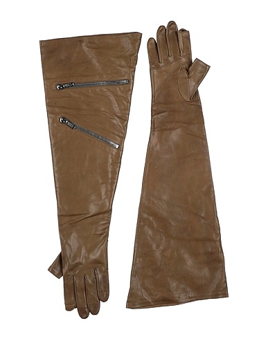 RICK OWENS Gloves Khaki Lambskin
