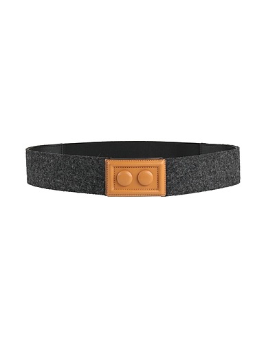 MARNI High-waist belt Charcoal Textile fibers, Leather