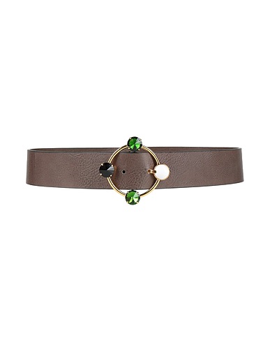 MARNI Regular belt VERDE MILITARE Calfskin
