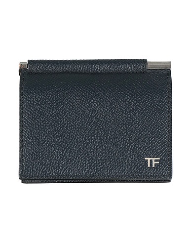 TOM FORD Small Leather Goods Midnight blue Calfskin, Ecobrass