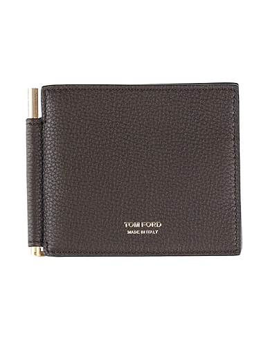 TOM FORD Small Leather Goods Chocolate brown Calfskin, Ecobrass