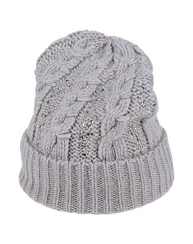 ERMANNO SCERVINO Hat Light grey 70% Virgin Wool, 30% Acrylic, Glass