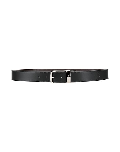 LANVIN Ceinture en cuir Noir 100% Cuir de veau, Laiton