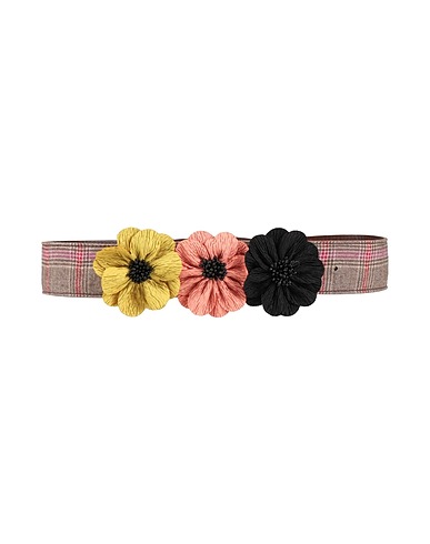ROSÉ A POIS High-waist belt Khaki Textile fibers