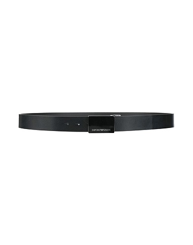 EMPORIO ARMANI Leather belt Black Leather