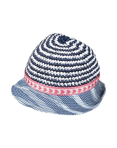 MISSONI KIDS Hat Midnight blue 80% Natural raffia, 20% Cotton