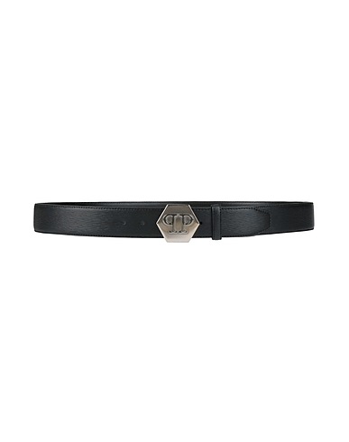 PHILIPP PLEIN Leather belt Black Leather