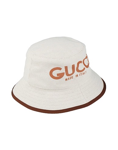 GUCCI Hat Ivory 83% Cotton, 17% Linen, Viscose, Polyester