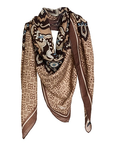 TAGLIATORE Scarves and foulards Chocolate brown 100% Wool