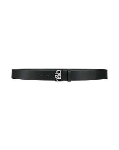 HARMONT & BLAINE Leather belt Black Leather