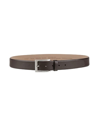 BOSS Leather belt Chocolate brown 100% Cow leather