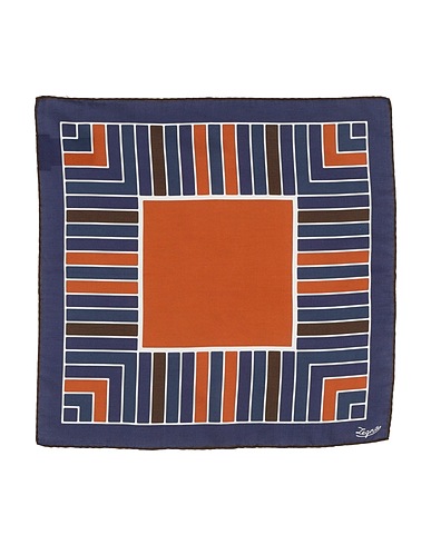 ZEGNA Schals und Foulards Nachtblau 63% Baumwolle, 37% Seide